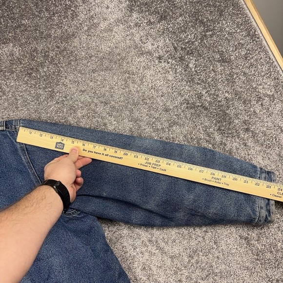 VTG River Edge Denim Chore Jacket Women's 1X Corduroy Collar Blanket Lined - Picture 12 of 12